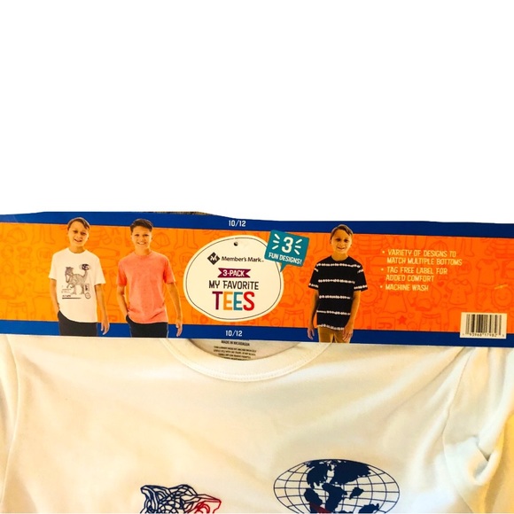 NWT 3-Pack “My Favorite” Tees Size 10/12 - Picture 4 of 5